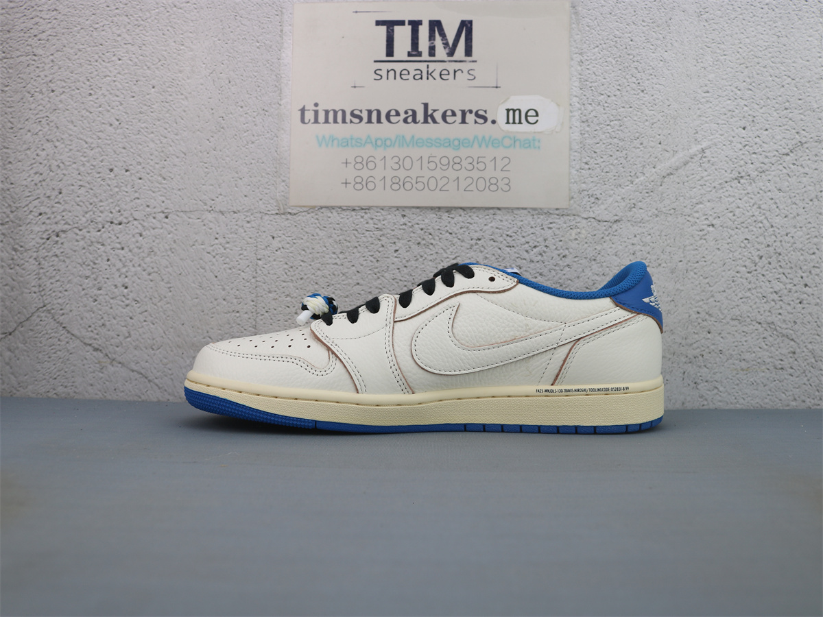 LJR Batch Fragment x Travis Scott x Air Jordan 1 Low Sail Military Blue DM7866 104